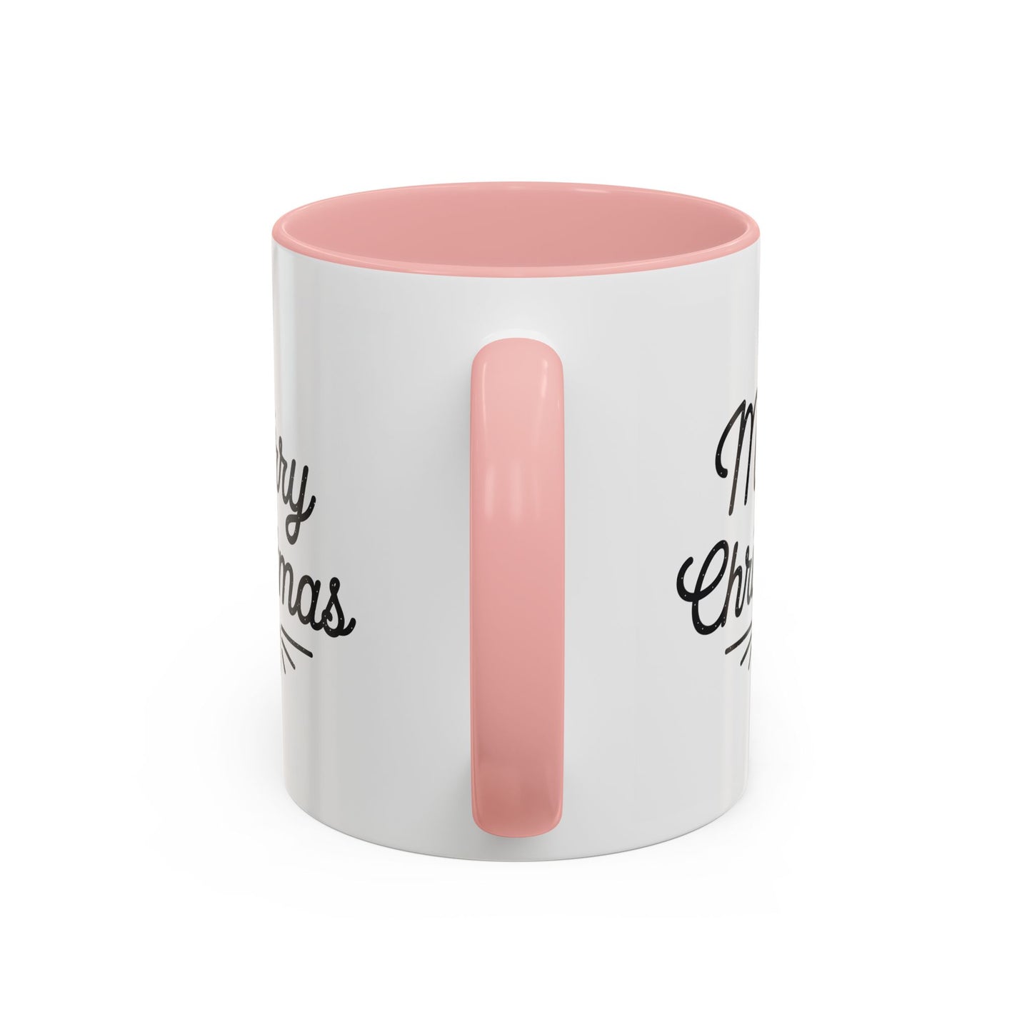 Christmas Mug - Merry Christmas Black Text Tree Star Present