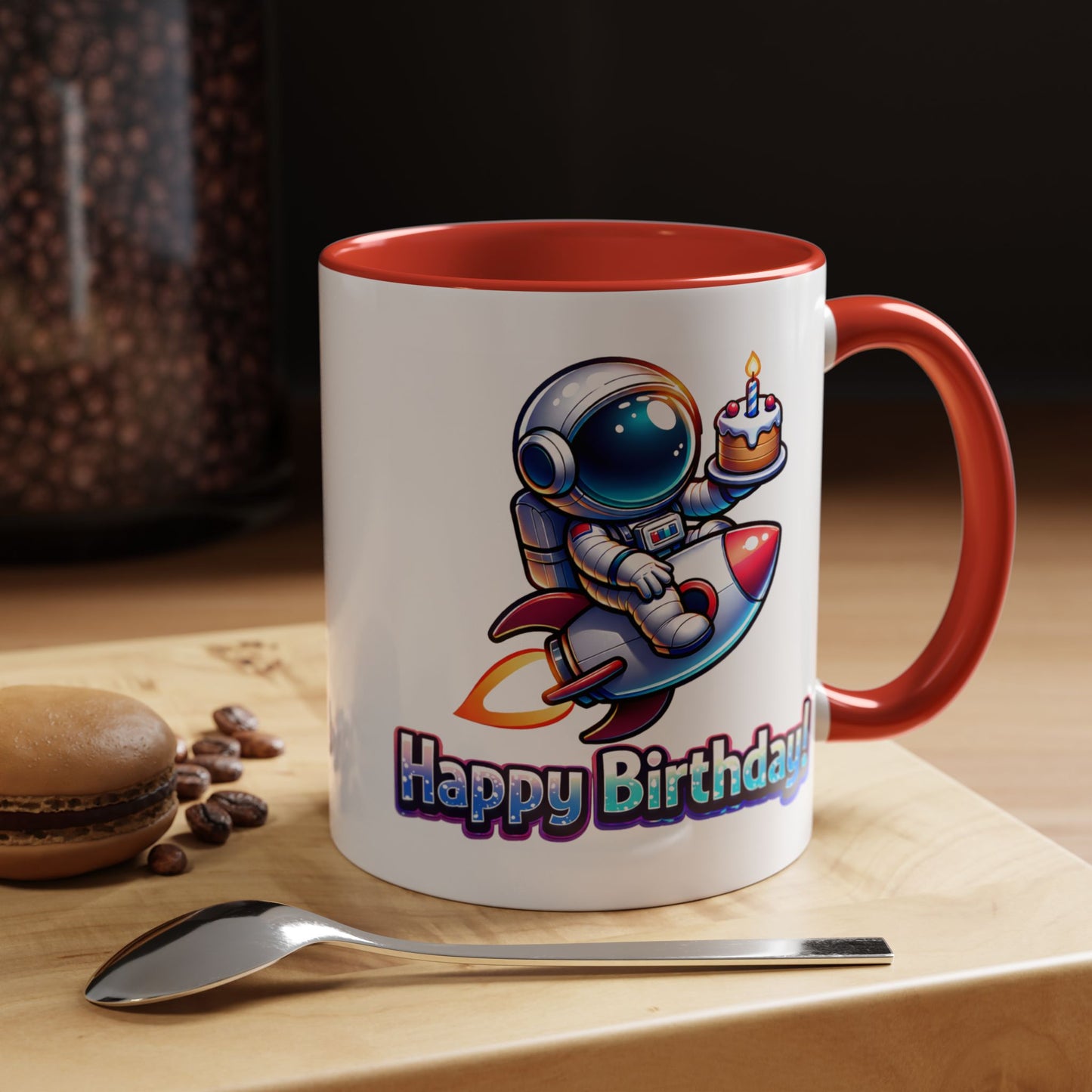 Birthday Mug - Astronaut Rocket