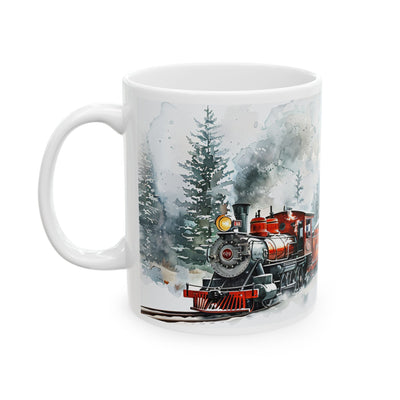 Christmas Mug - Snowy Landscape Train Wrap 5