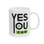 Motivation Mug - Yes You Can Black & Green