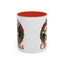 Christmas Mug - Merry Christmas Red Text Cat Presents Wreath