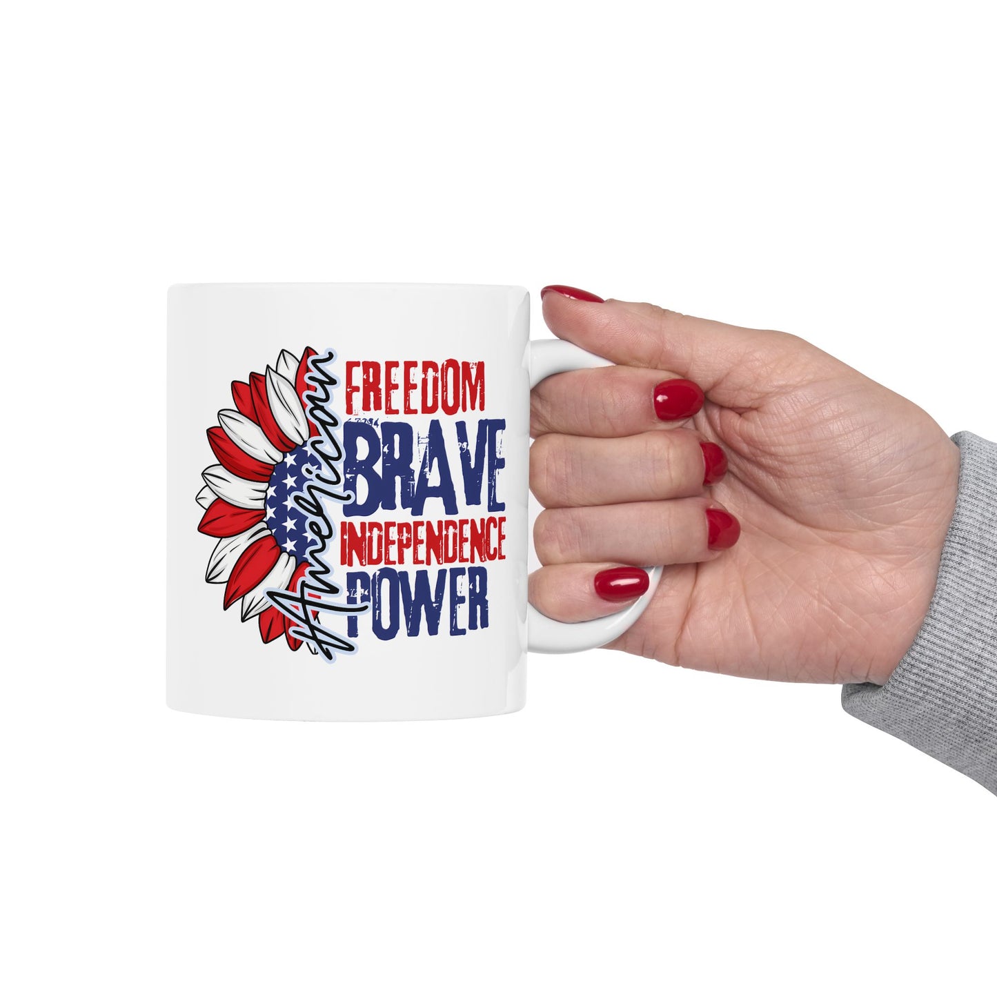 4th of July Mug - American Sunflower