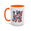 4th of July Mug - Animal Love USA Flag