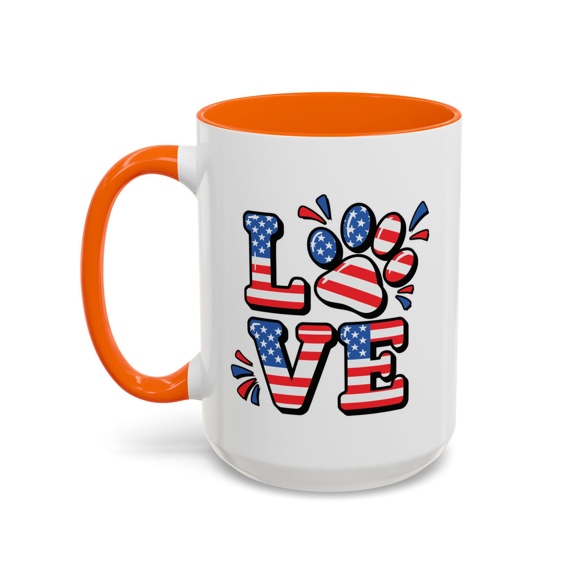 4th of July Mug - Animal Love USA Flag