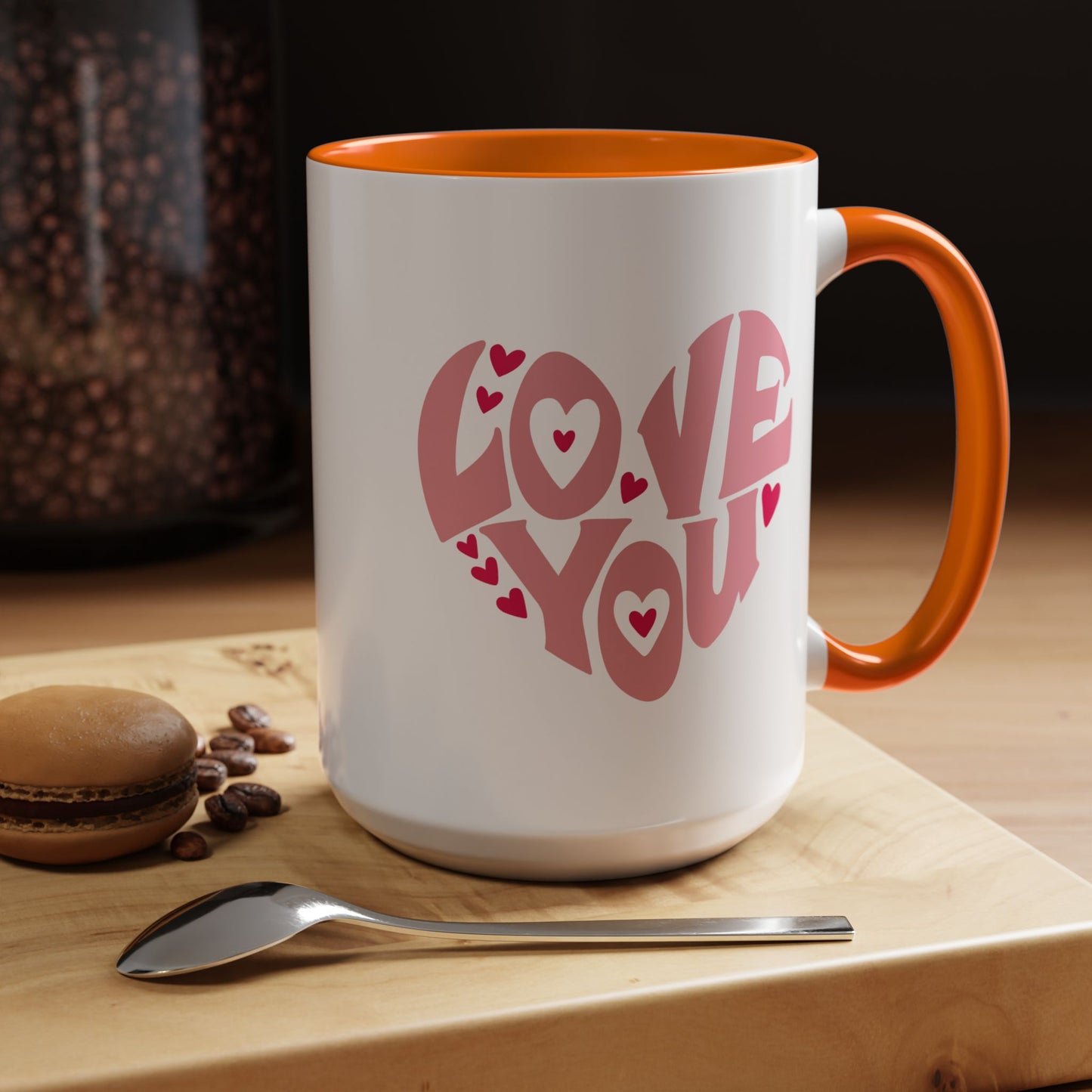 Valentine's Day Mug - Love You Heart Lettering
