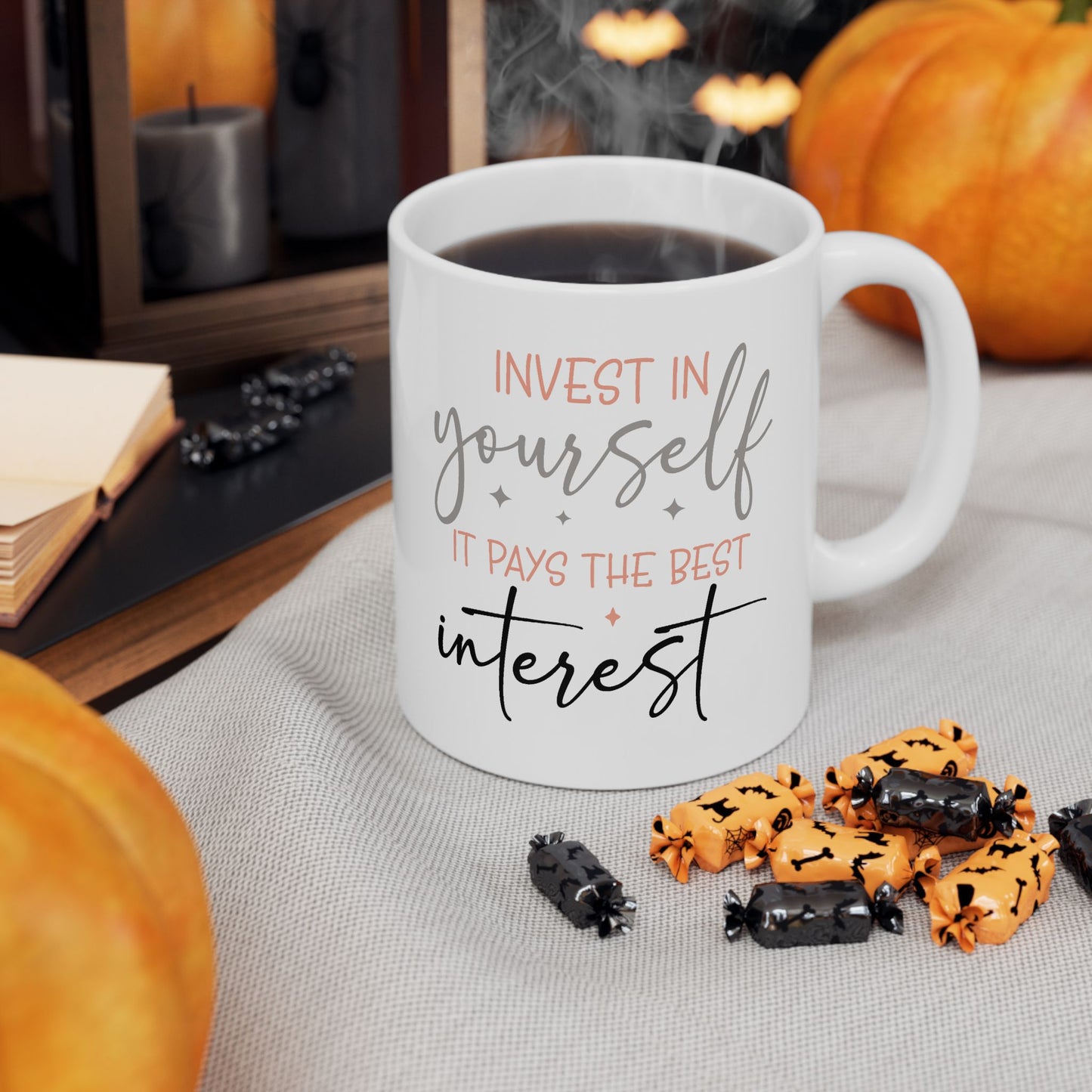 Motivation Mug - Invest in Yourself It Pays the Best Interest