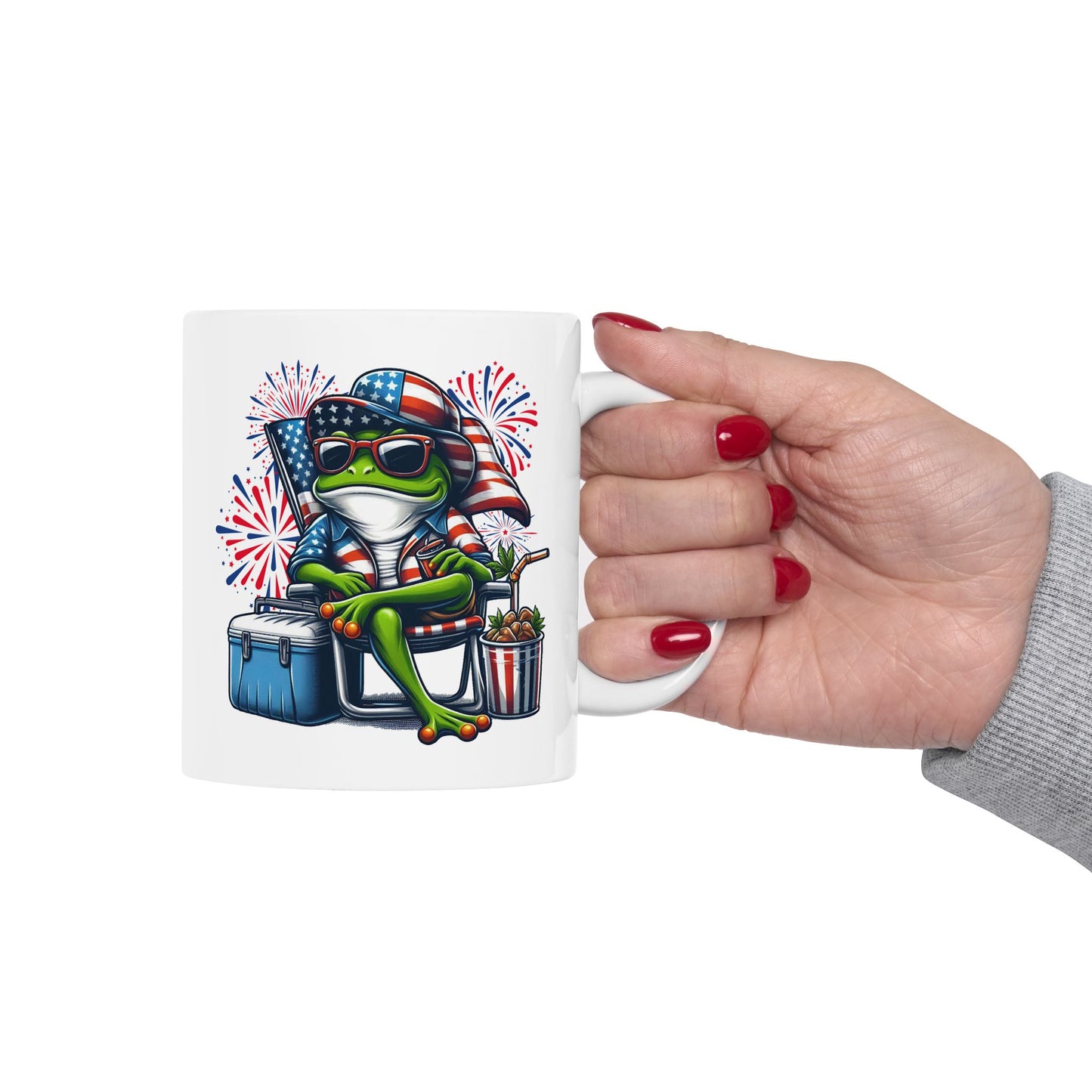 4th of July Mug - Cool Patriotic Frog
