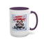 Christmas Mug - Merry Christmas Red Text Puppy Green Top 2