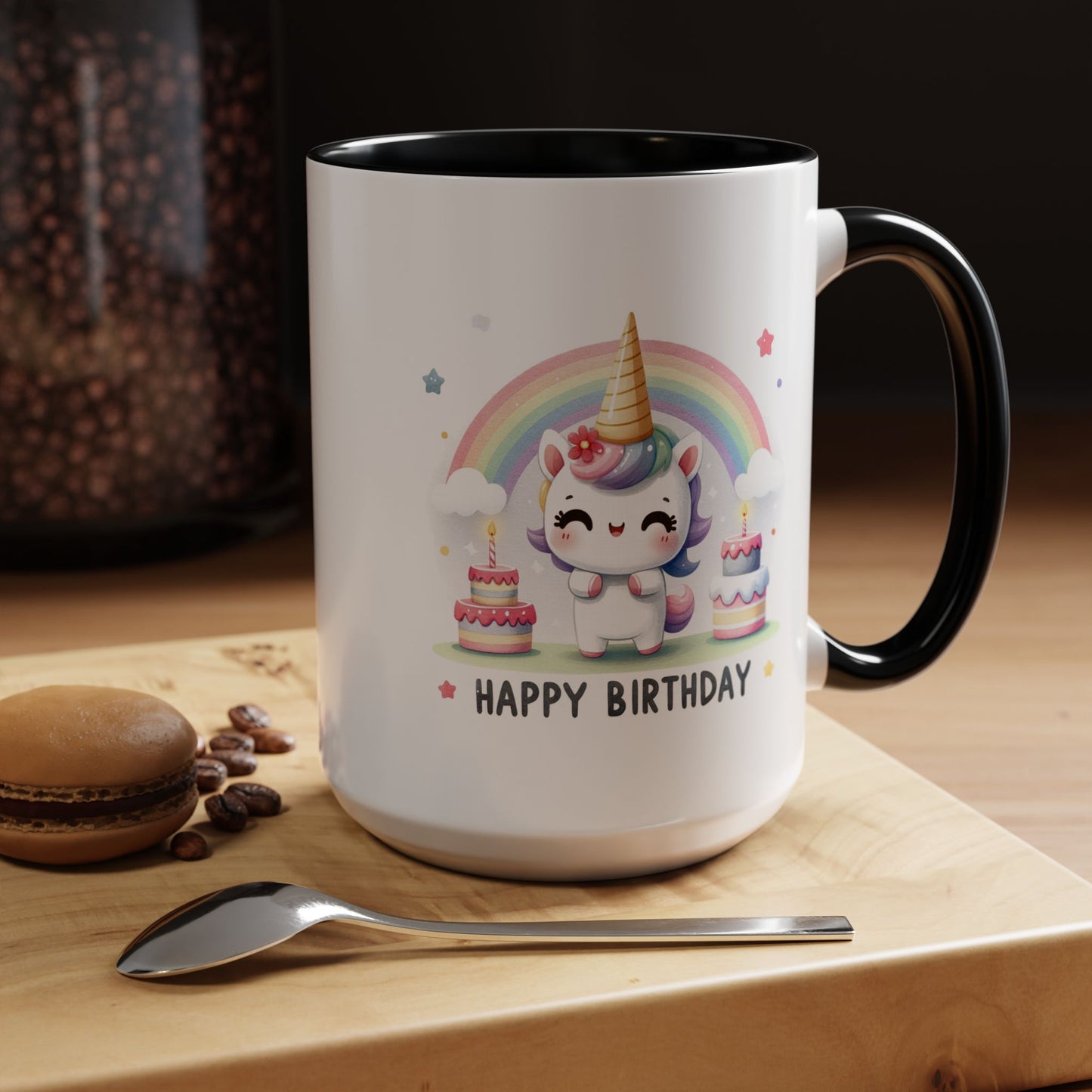 Birthday Mug -  Unicorn With Cakes