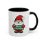 Christmas Mug - Merry Christmas White & Green Text Gnome Snow