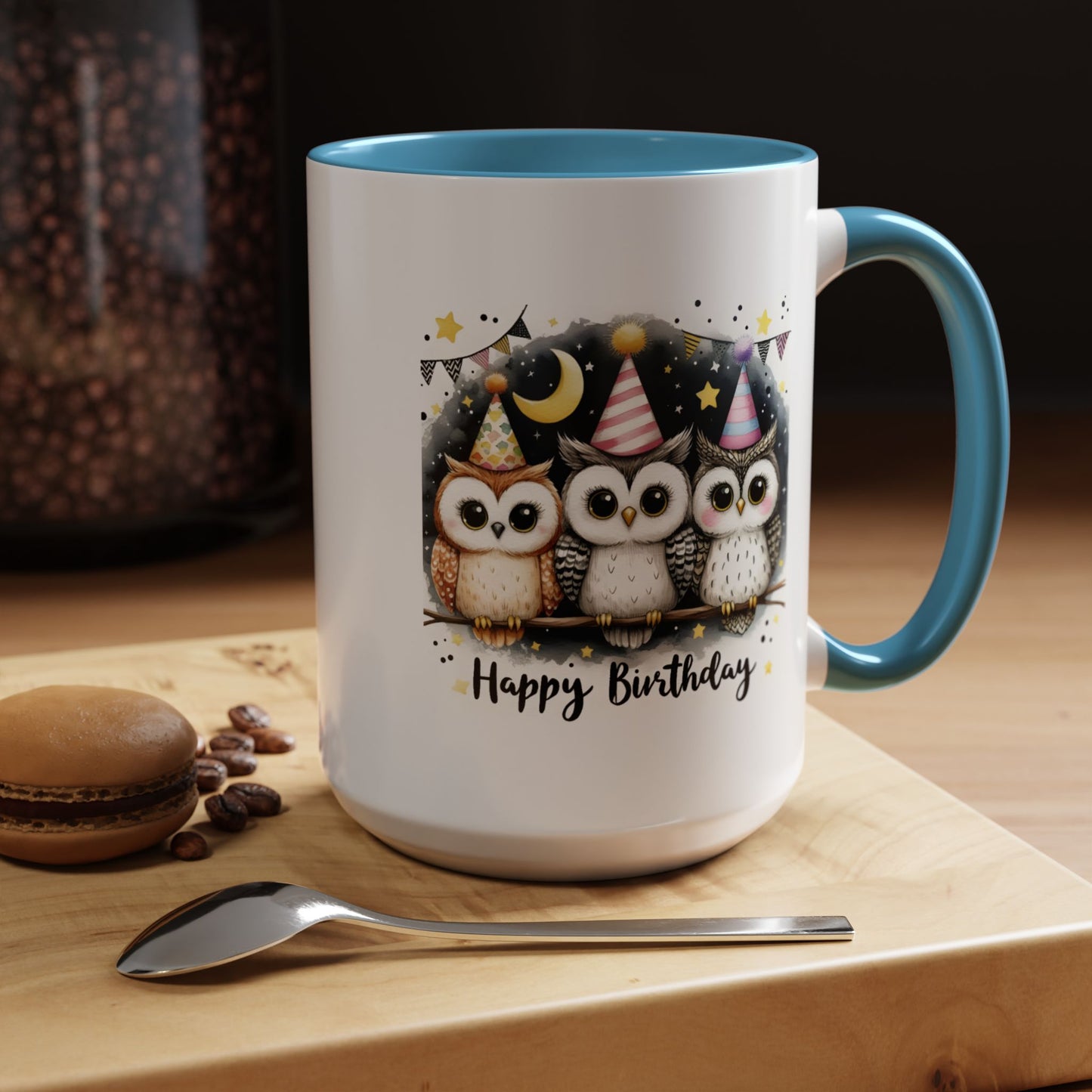 Birthday Mug - Happy Birthday Owls