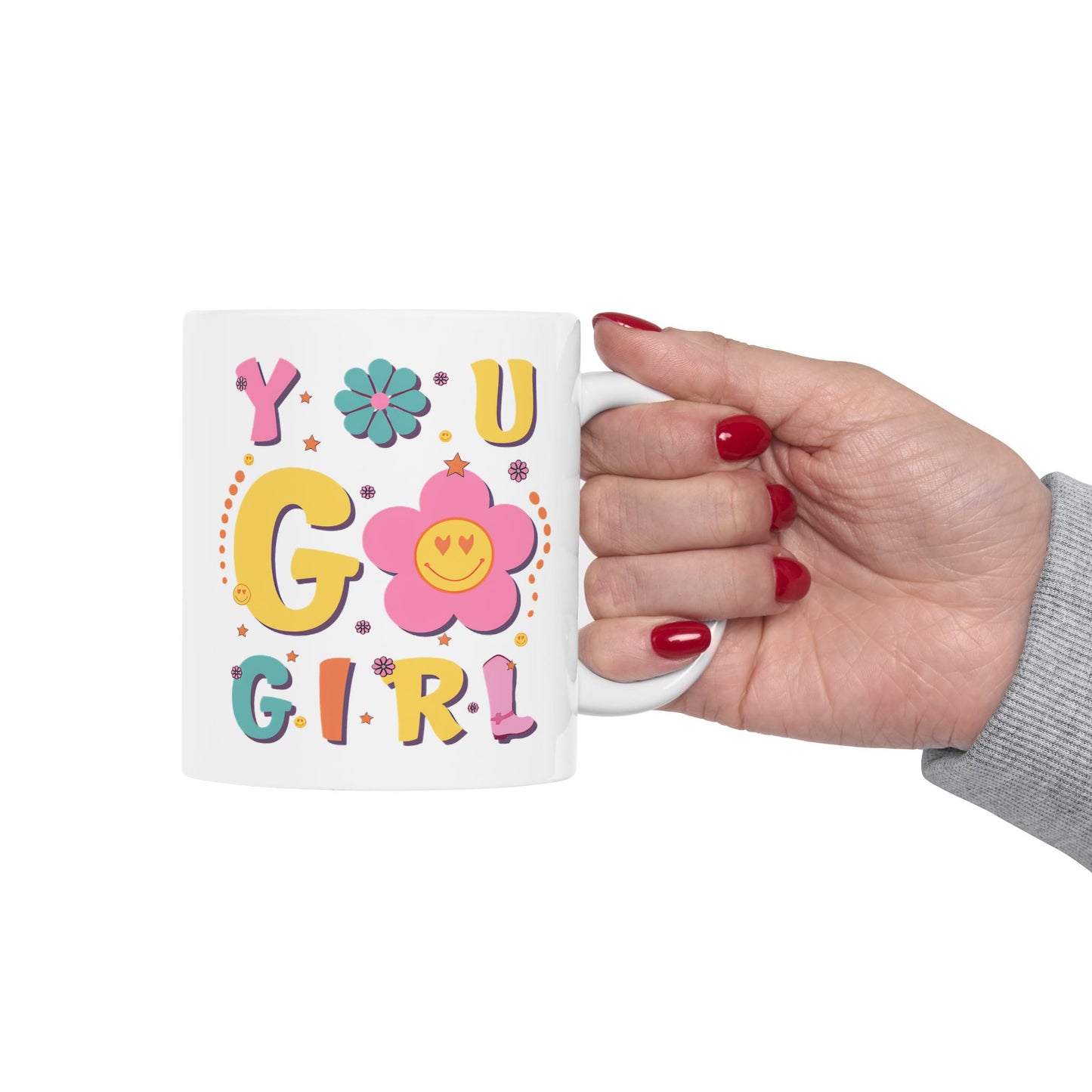 Motivation Mug - You Go Girl Smiley Face