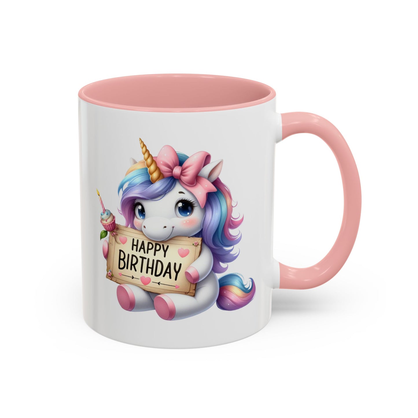 Birthday Mug - Girl Unicorn Happy Birthday Sign