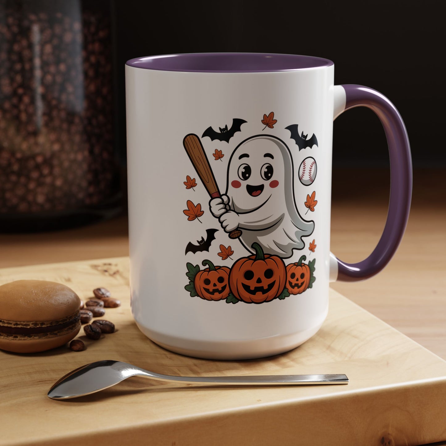 Halloween Mug - Ghost With Baseball Bat