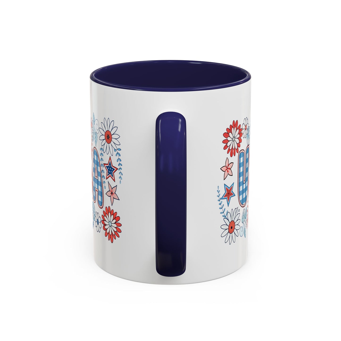4th of July Mug - USA Preppy Floral