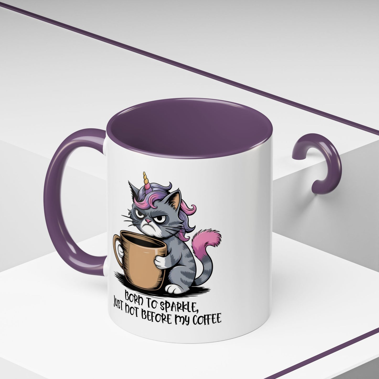 Humor Mug - Born to Sparkle, Just Not Before My Coffee