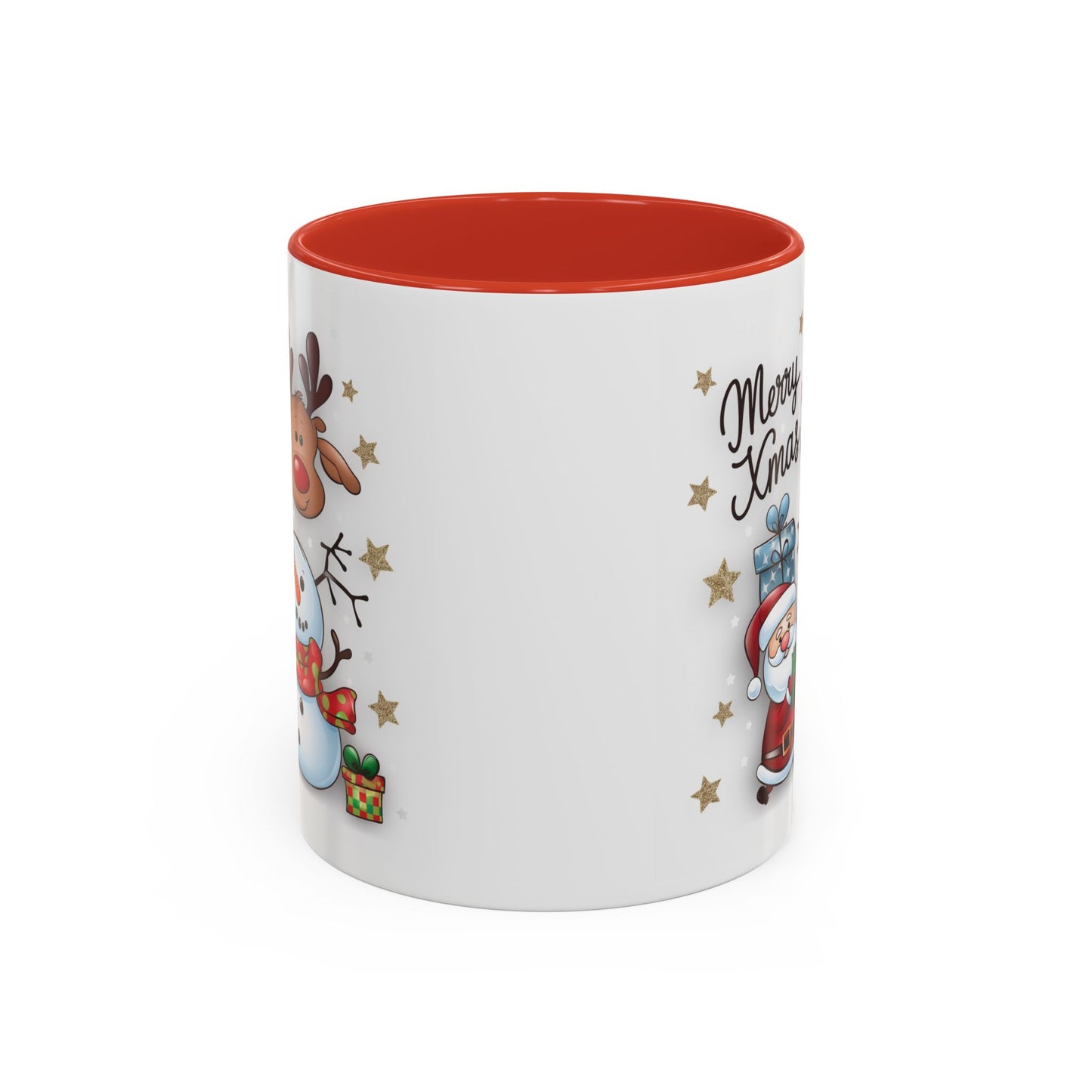 Christmas Mug - Merry Xmas Santa Snowman Reindeer