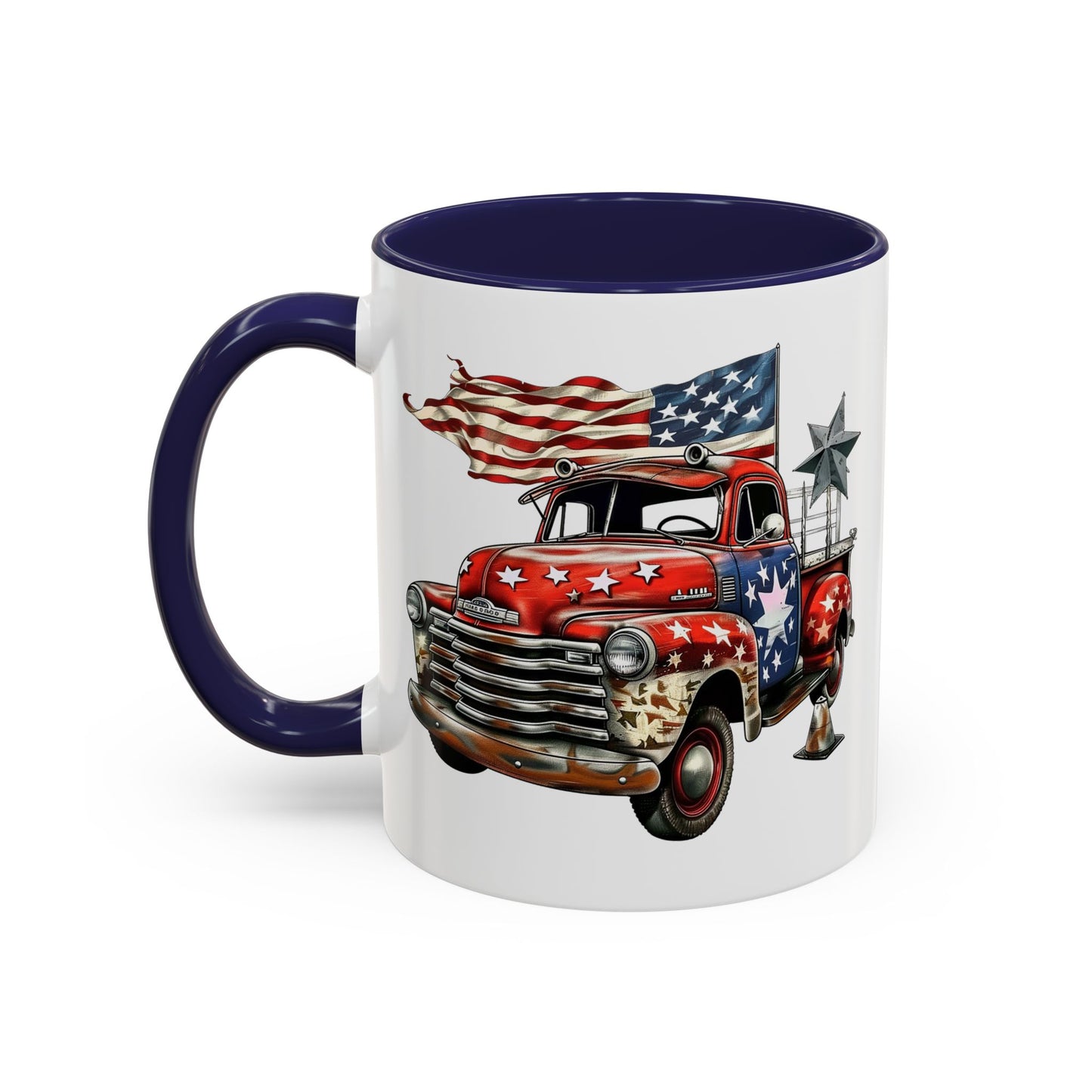 4th of July - Old Truck & Flag 4
