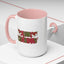 Christmas Mug - Merry Christmas Red & Green Text Hats Candy Canes