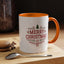Christmas Mug - Merry Christmas Maroon Text Tree Star