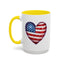 4th of July Mug - Heart American Flag