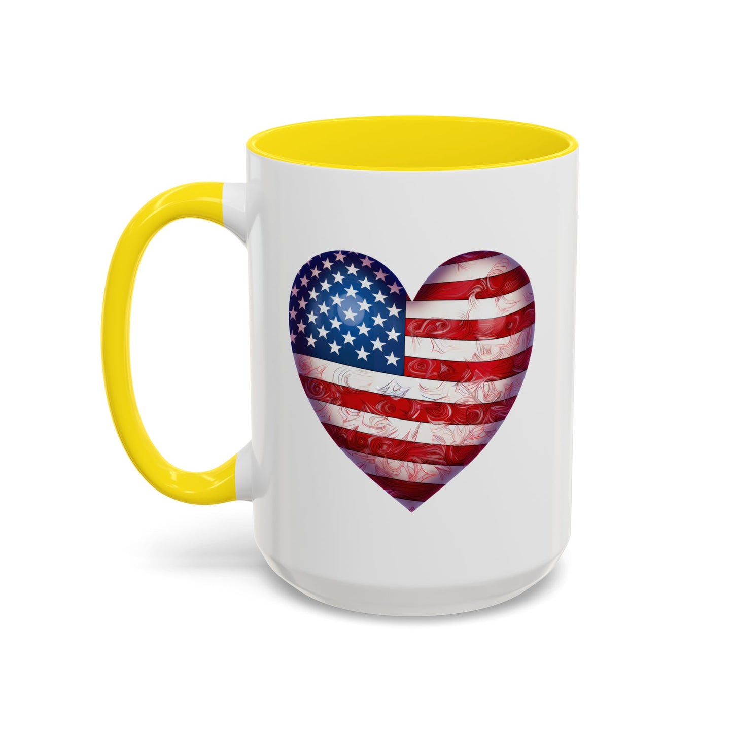 4th of July Mug - Heart American Flag
