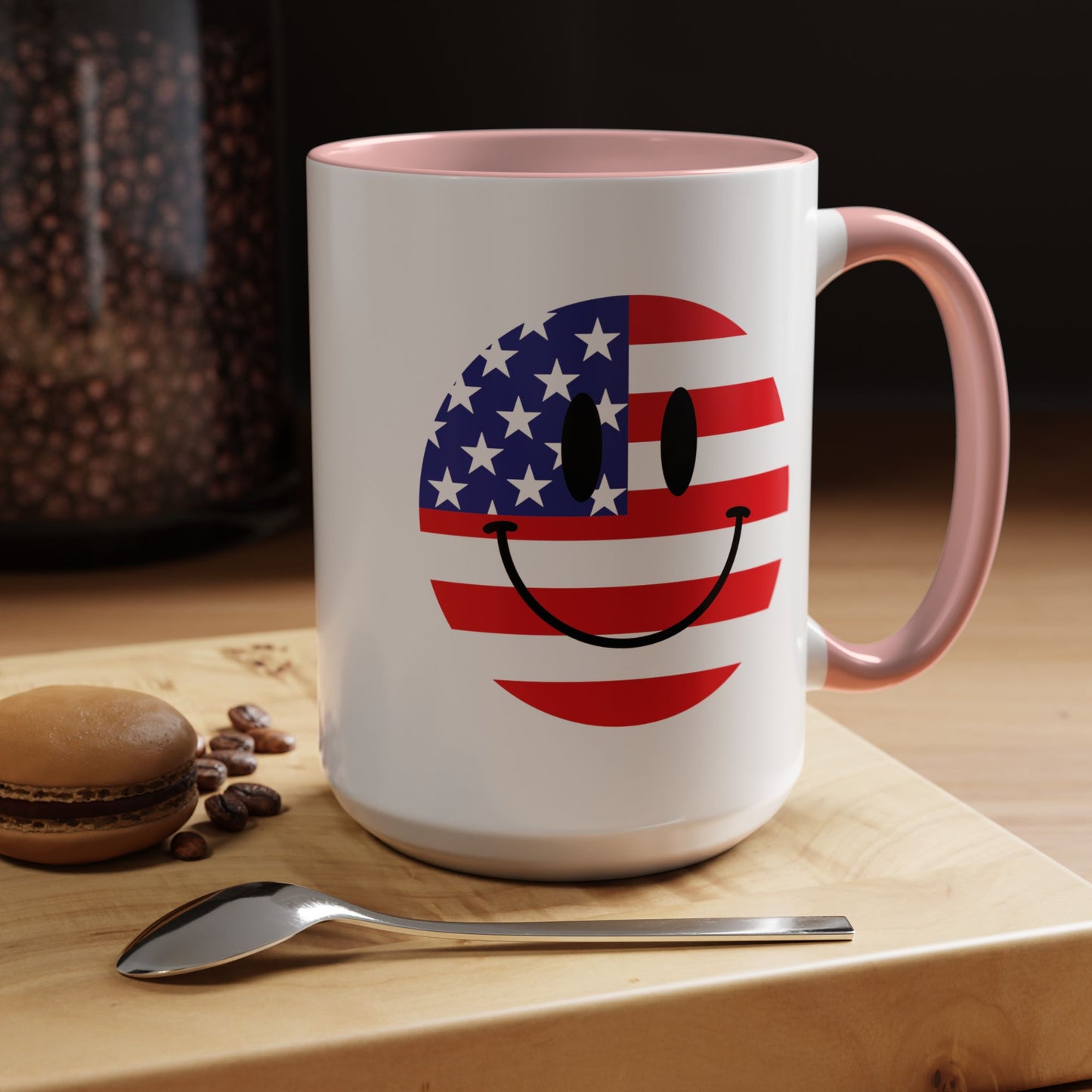 4th of July Mug - America Smiley Face