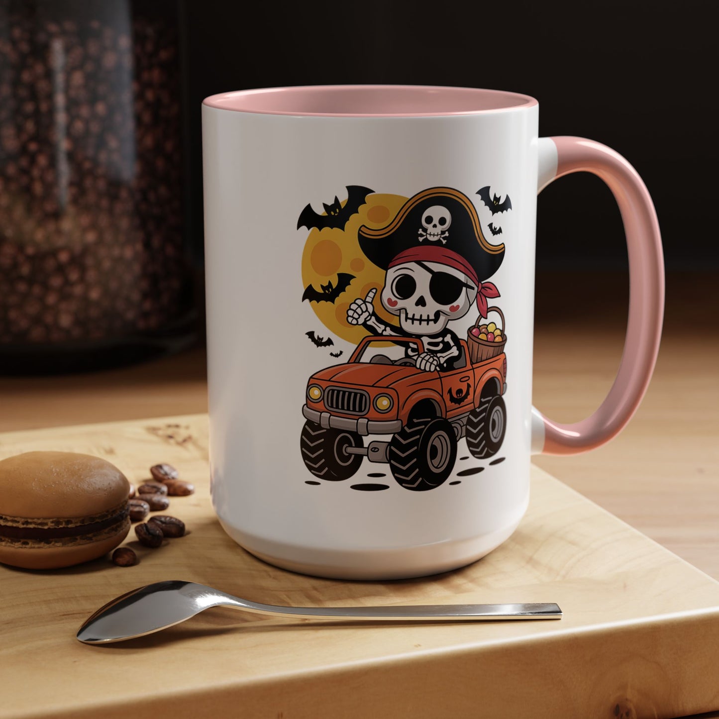 Halloween Mug - Driving Skeleton Pirate