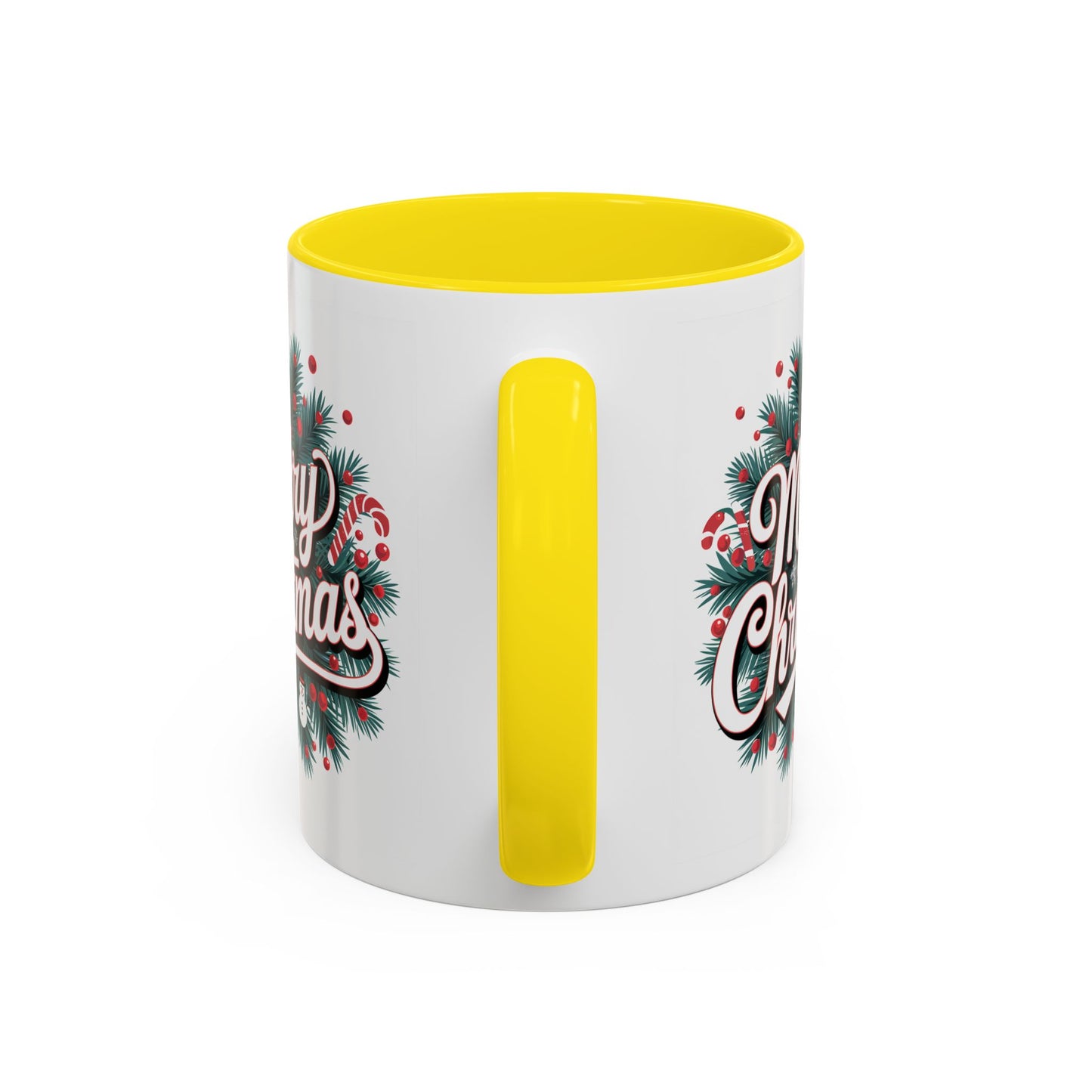 Christmas Mug - Merry Christmas White & Red Embossed Text