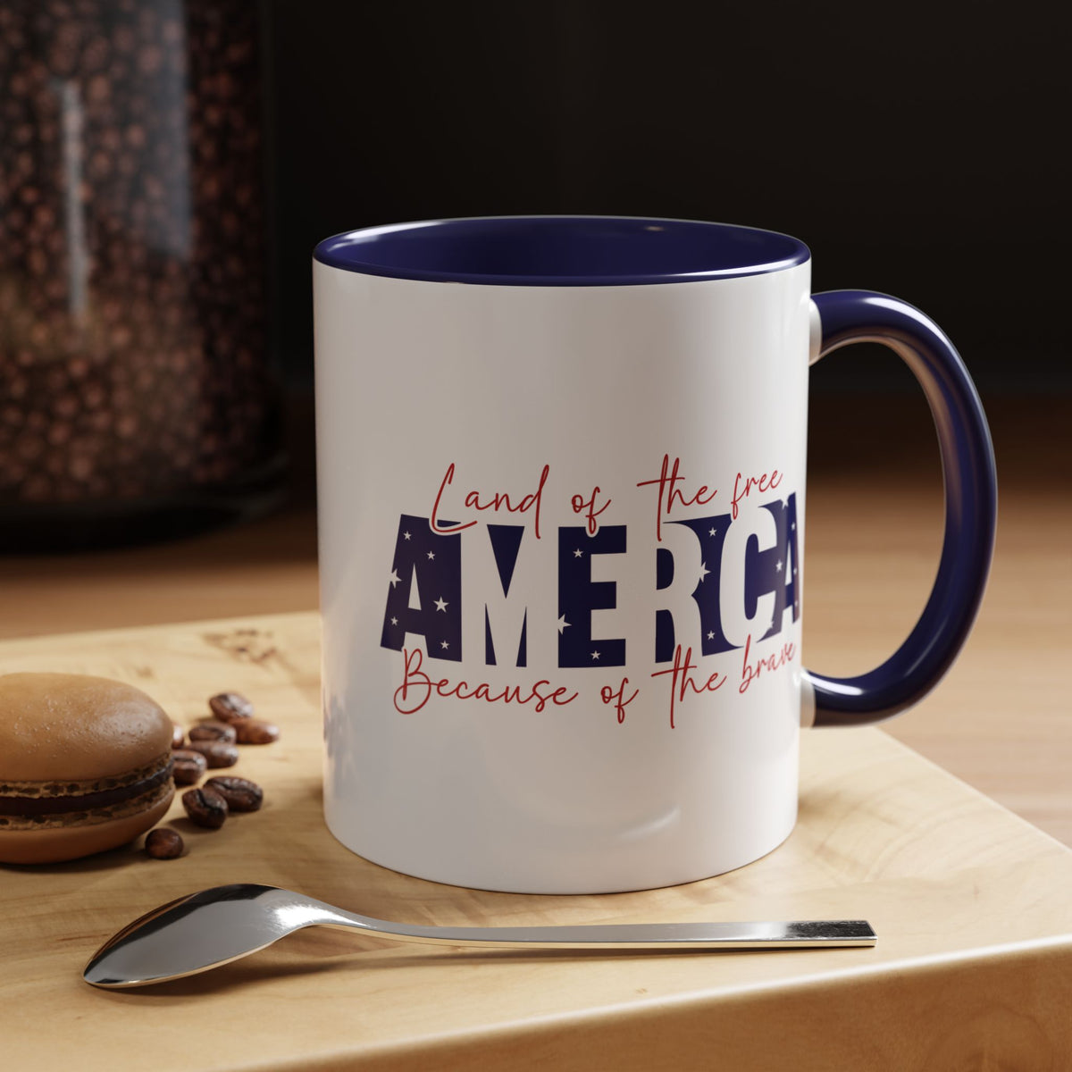4th of July Mug - American Land of the Free Stars