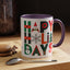 Christmas Mug - Happy Holidays Green Red & Blue Decorative Text