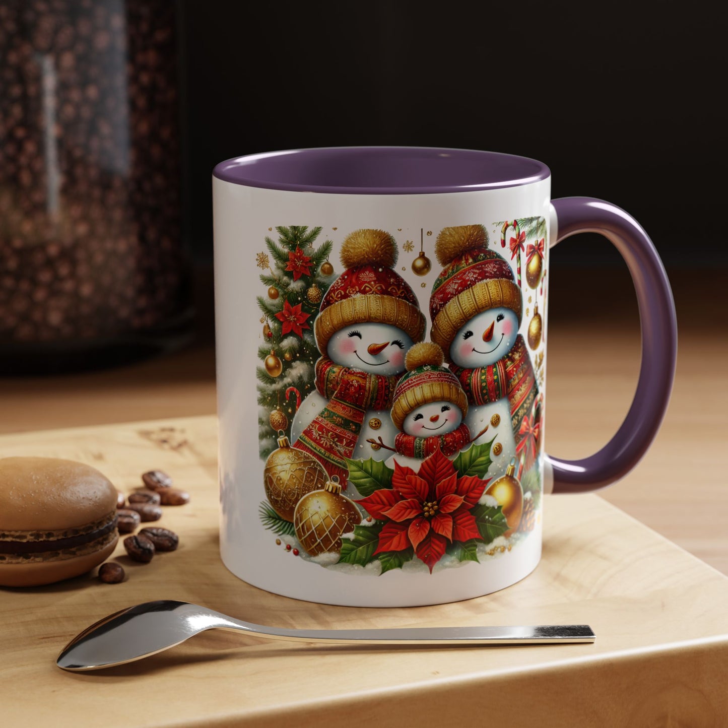 Christmas Mug - Gold Snowman Family 2