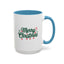 Christmas Mug - Merry Christmas Green Text Ornaments Candy Canes