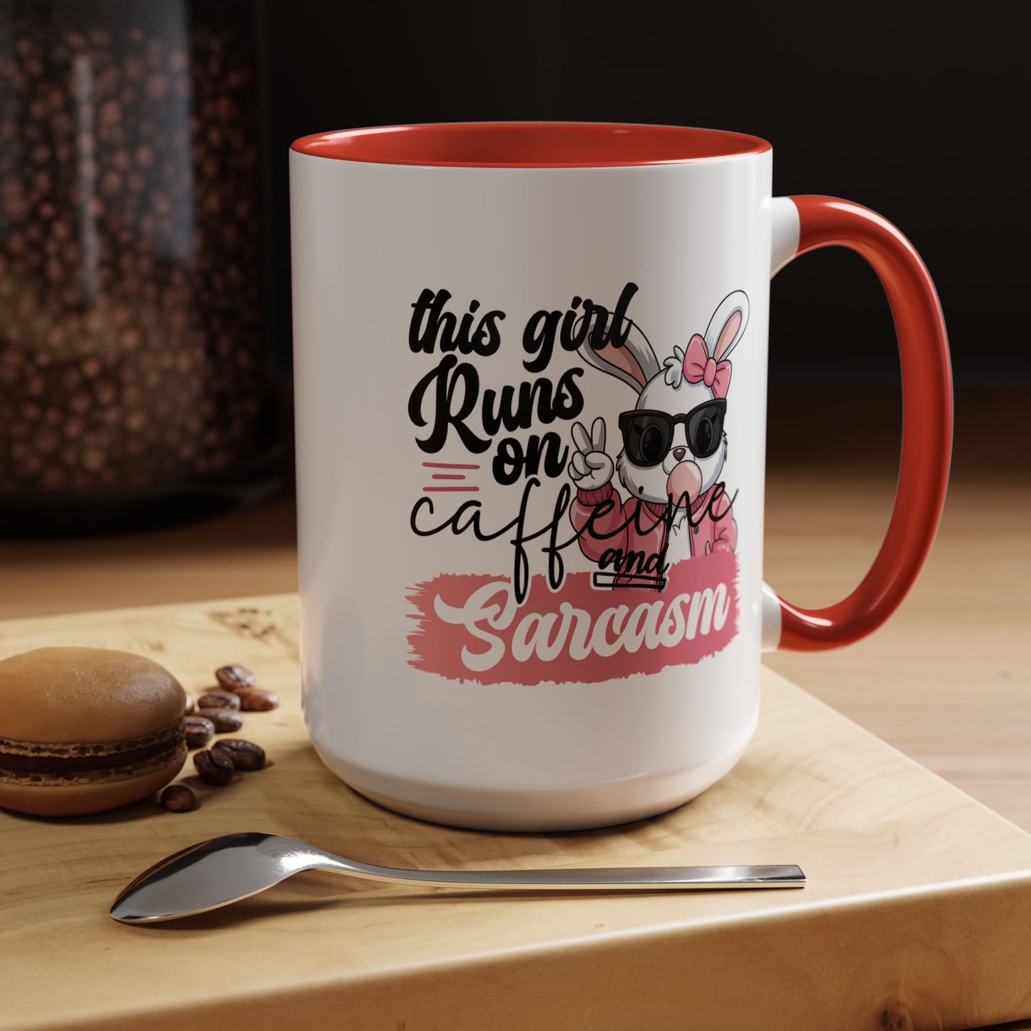 Humor Mug - This Girl Runs on Caffeine & Sarcasm