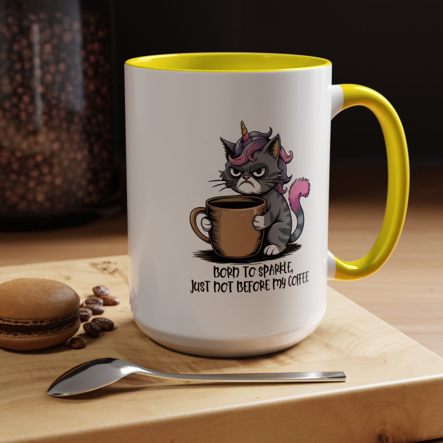 Humor Mug - Born to Sparkle, Just Not Before My Coffee