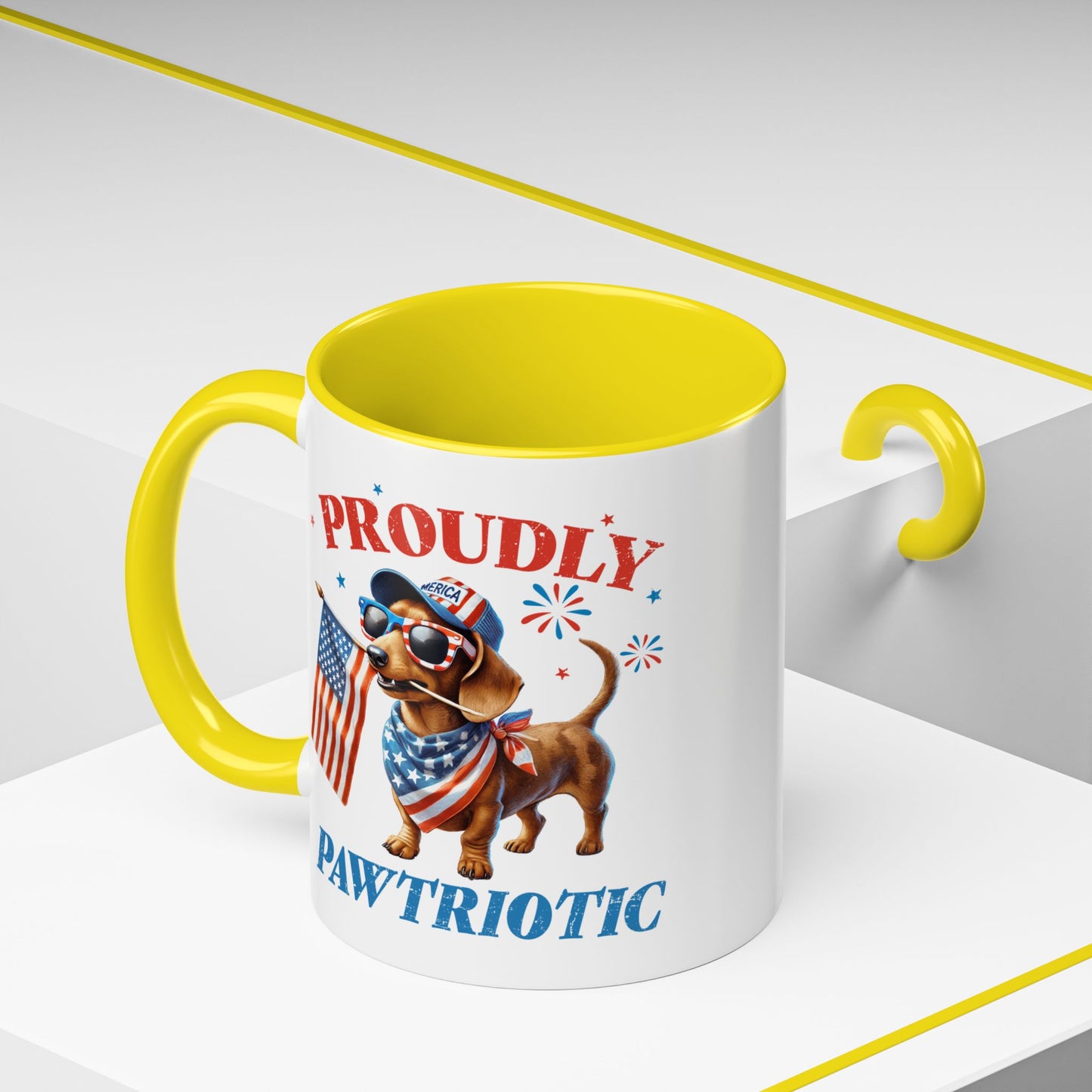 4th of July Mug - Proudly Pawtriotic Dog