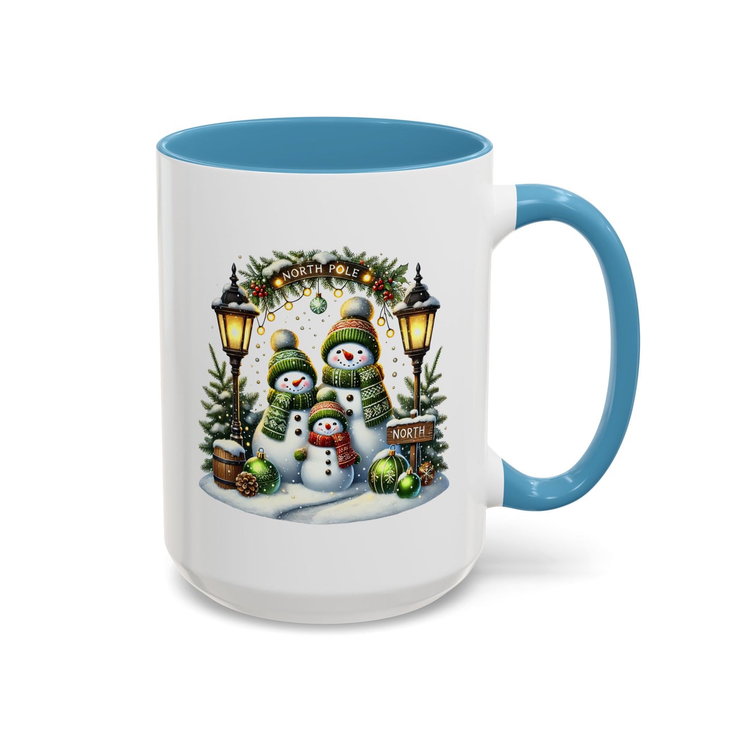 Christmas Mug - Green Snowman Family