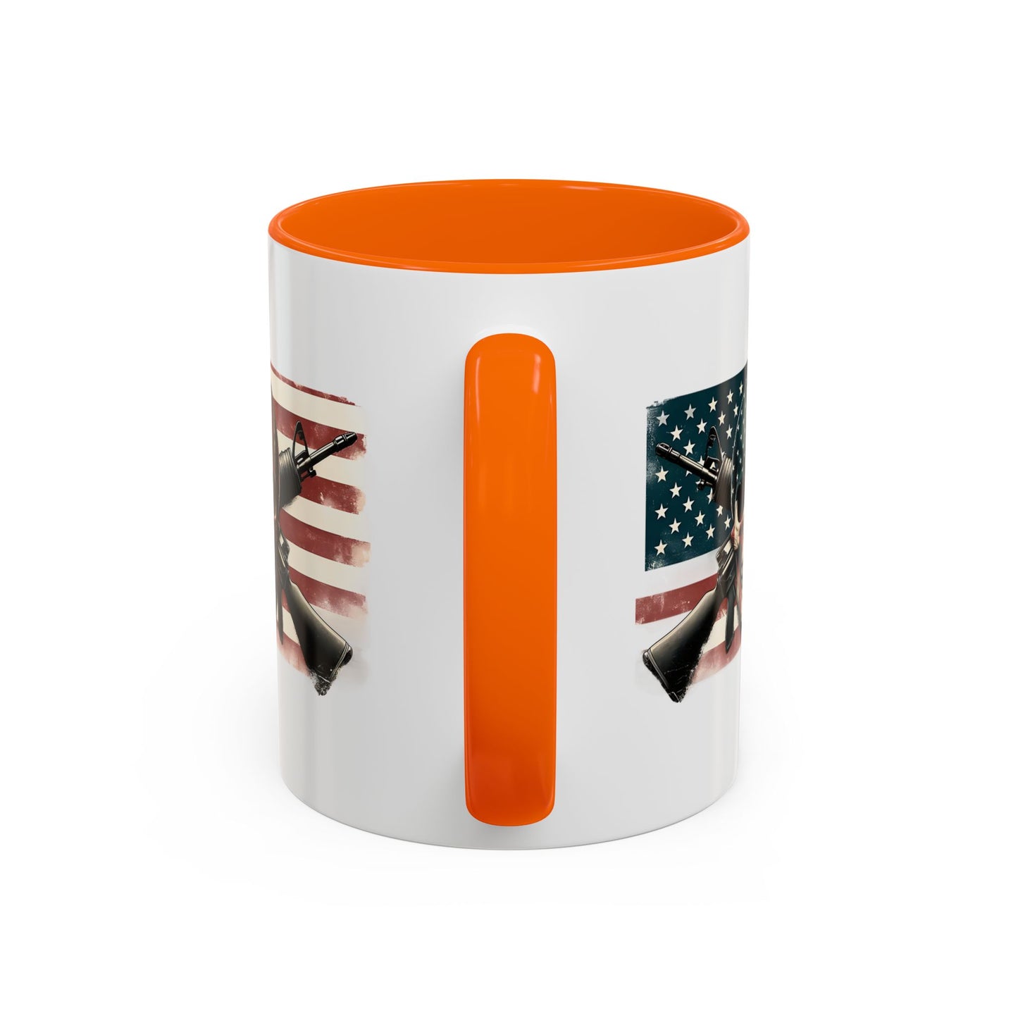 4th of July Mug - Skull Guns Flag
