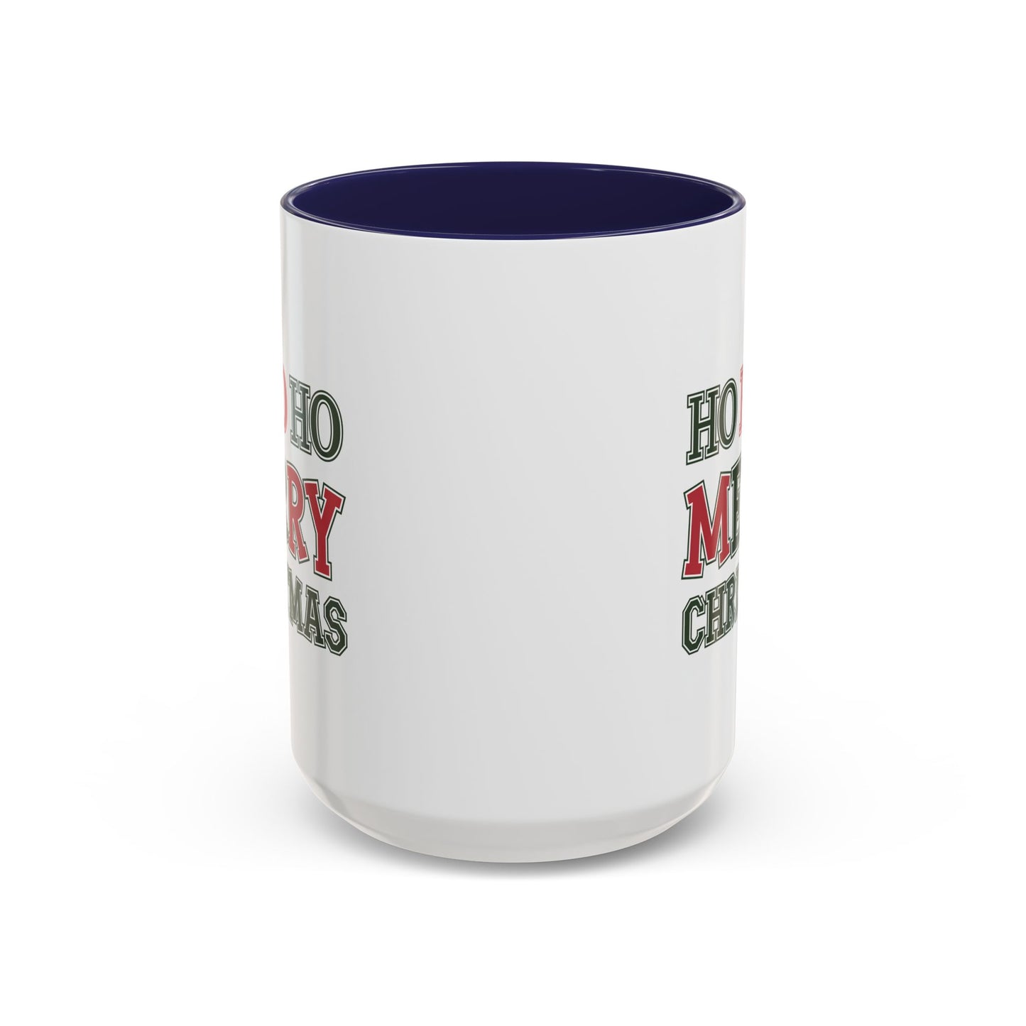 Christmas Mug - Ho Ho Ho Merry Christmas Green & Red Text 2
