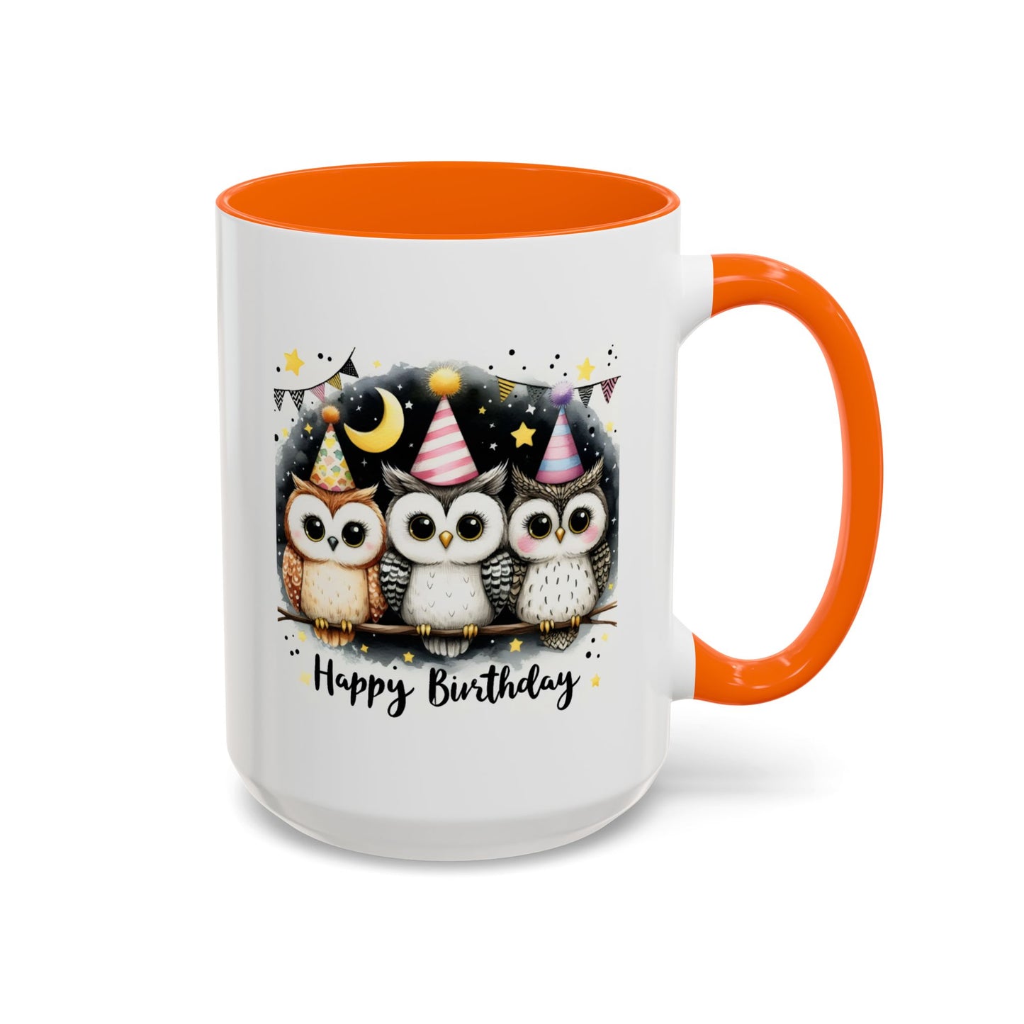 Birthday Mug - Happy Birthday Owls