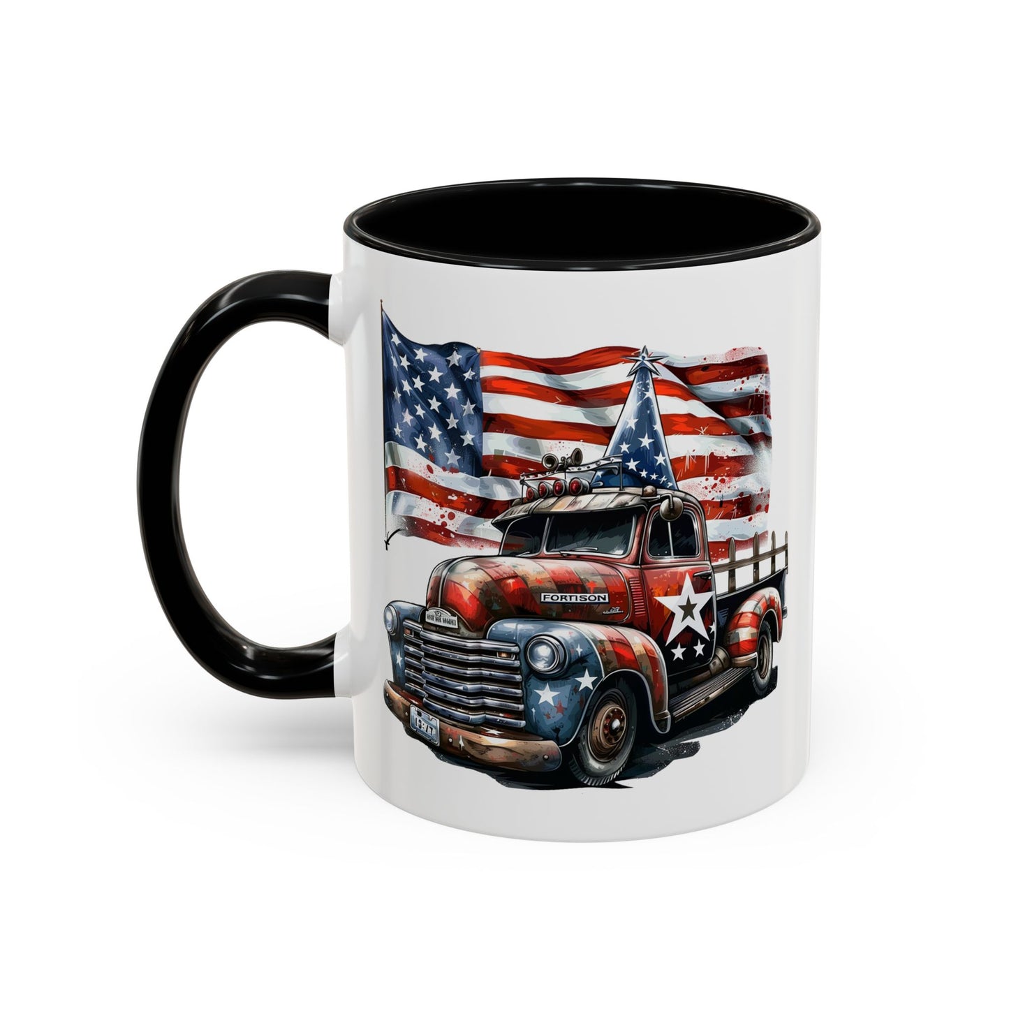 4th of July - Old Truck and Flag