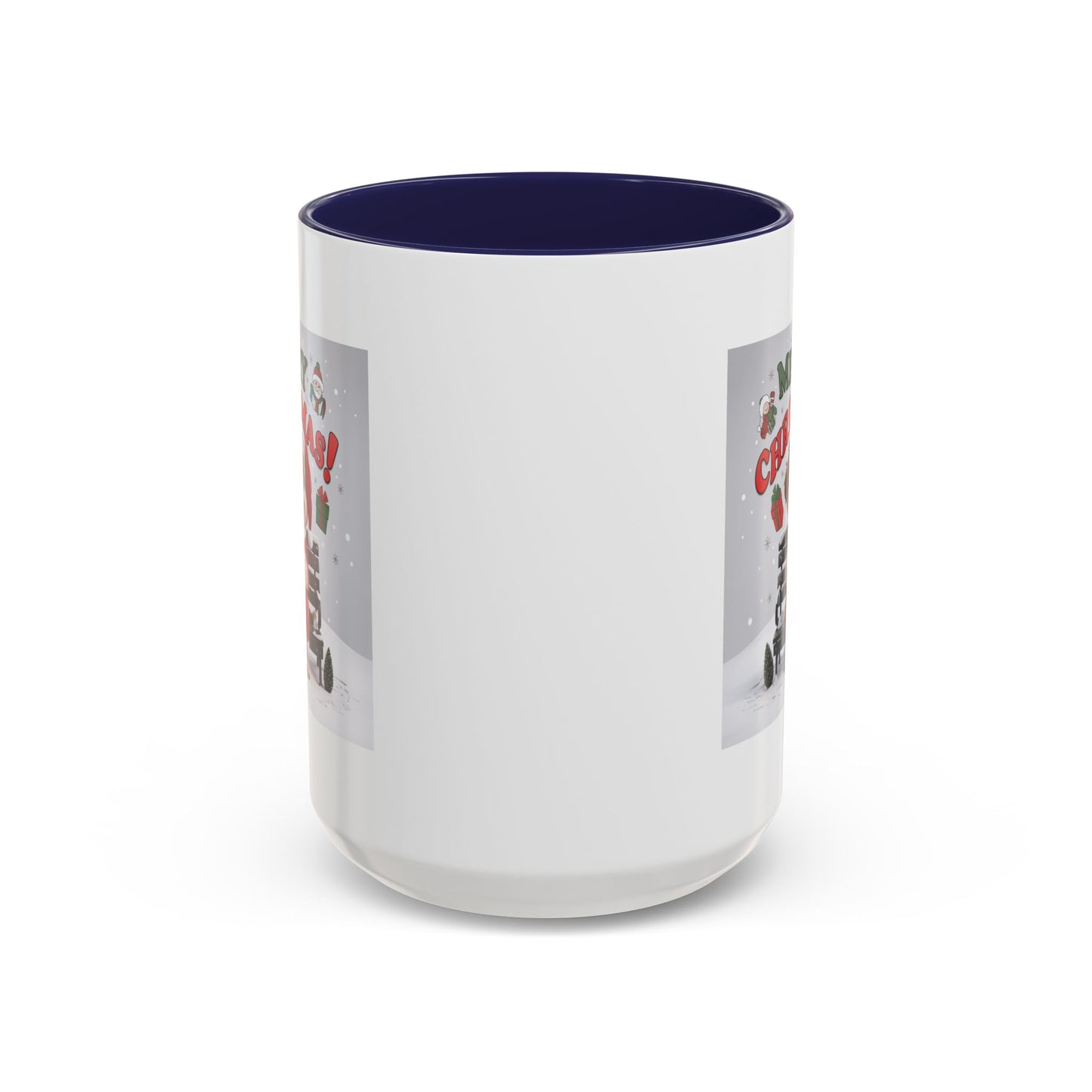 Christmas Mug - Merry Christmas Red Text Puppy Red Top