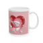 Chirstmas Mug - Pink Snowman Heart