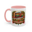 Christmas Mug - Happy Holidays White & Red Text Steam Locomotive