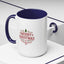 Christmas Mug - Merry Christmas Maroon Text Tree Star