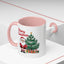 Christmas Mug - Merry Christmas Red Text Santa Tree Presents