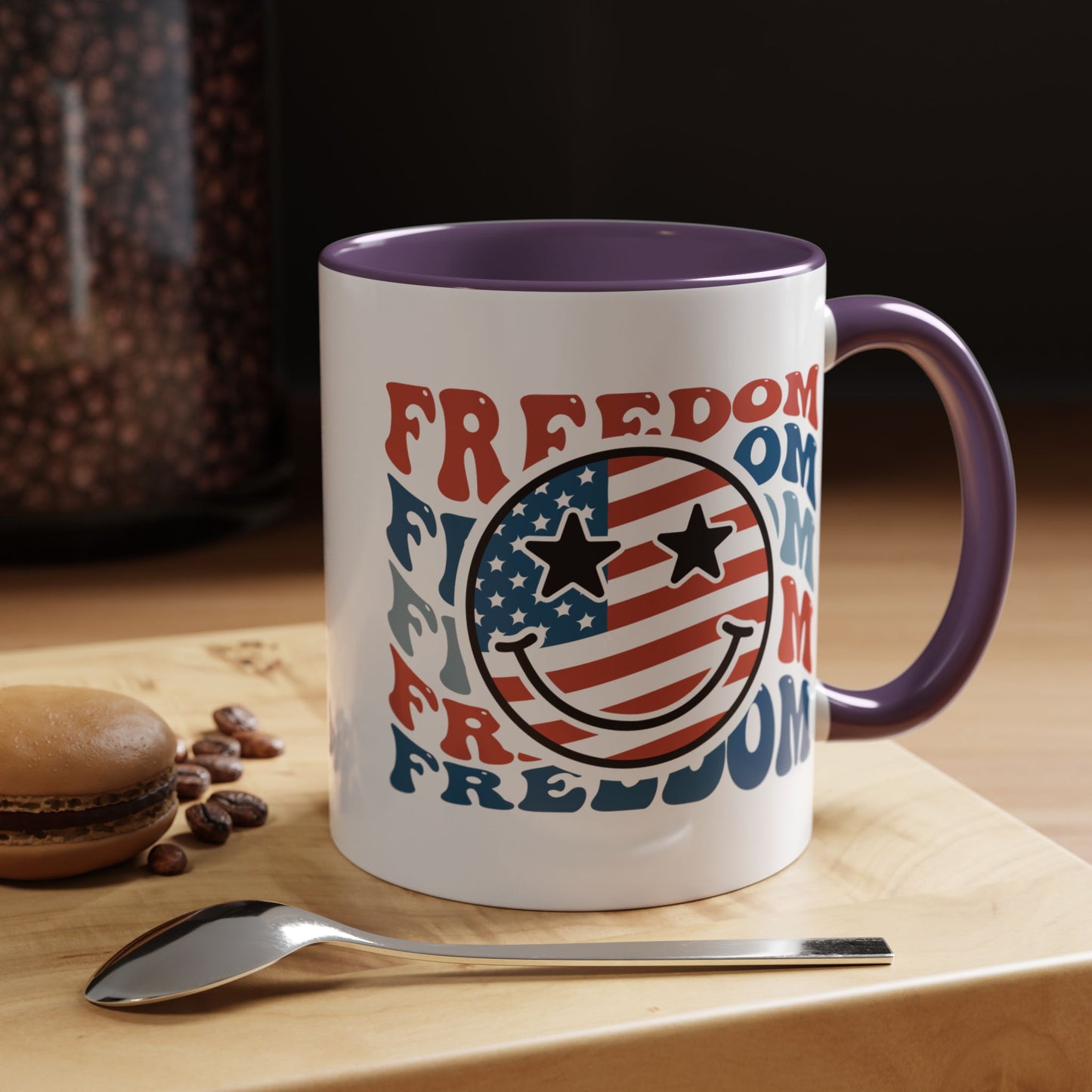 4th of July Mug - Freedom Smiley Face