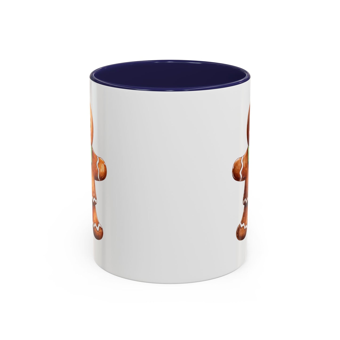 Christmas Mug - Gingerbread Man Green Bow