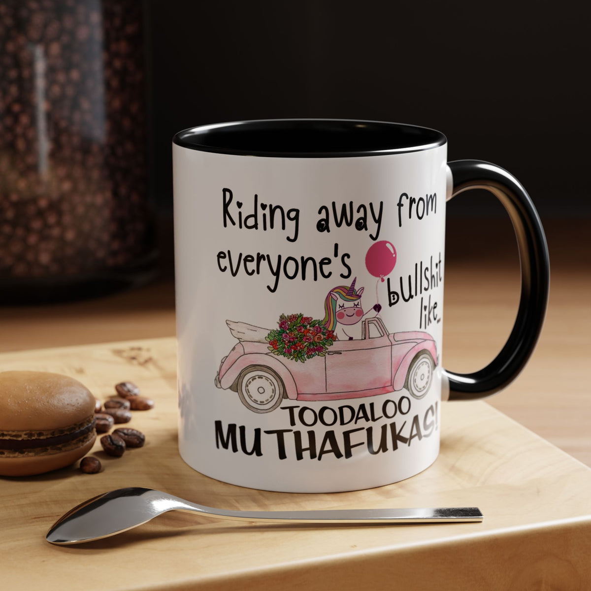 Adult Mug - Riding Away From Everyones Bullshit