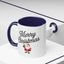 Christmas Mug - Merry Christmas Black Text Santa Present